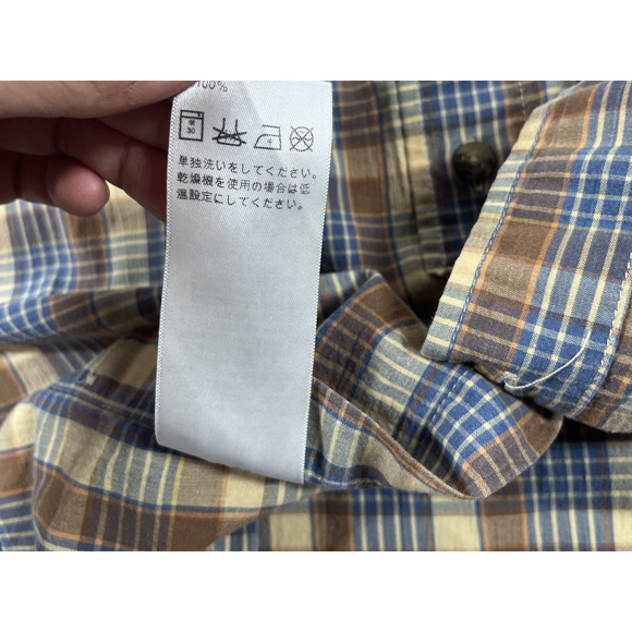 Pendleton Button Up Shirt Mens Large Santiam Cotton Plaid Outdoors Brown - Picture 6 of 10